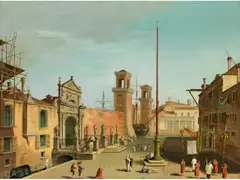 Venedig-vedute mit Arsenale by Giuseppe Bernardino Bison, oil on canvas, sold Jun 2025