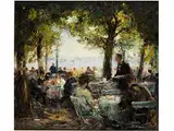 Sommerlicher Wirtsgarten am Starnberger see by Otto Eduard Pippel, oil on canvas, offered Mar 2015