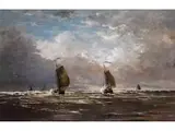 Segelschiffe bei Stürmischer see by Hendrik Willem Mesdag, oil on canvas, offered Sep 2023