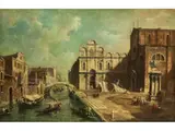 Venedigansicht mit der Scuola Grande di san Marco und der Zanipolo-kirche by Giovanni Migliara, oil on canvas, sold Sep 2019