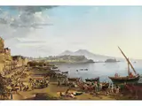 Napoli, Riviera di Chiaia by Ssiljwestr F. Schtschedrin, oil on canvas, sold Sep 2024