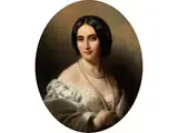 Portrait der Eugenie, Viscountess Esher, Geb. Mayer (1814 – 1904) by Franz Xaver Winterhalter, oil on canvas, offered Sep 2024