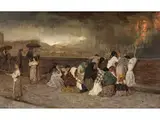 Der Ascheregen des Vesuvs by Gioacchino Toma, oil on canvas, offered Mar 2024