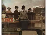 Le Promenade en Omnibus by Étienne Adolphe Moreau-Nelaton, 1859 Paris – 1927 ebenda, oil on canvas, sold Mar 2023