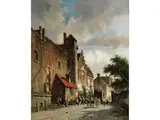 Einer Holländischen Stadt by Adrianus Eversen, oil on canvas, offered Sep 2019