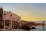Der Palazzo Ducale mit dem Schiavoni Ufer by Félix Ziem, oil on panel, sold Mar 2026
