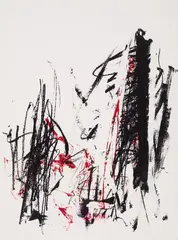 Trees – Rouge by Joan Mitchell, colour lithograph on Rives paper, sold Apr 2023