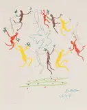 La Ronde de la Jeunesse by Pablo Picasso, 1961, lithograph on paper, sold Apr 2023
