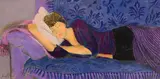 Marta y la siesta by Alfredo Roldán, 2004, oil on canvas, sold Apr 2023