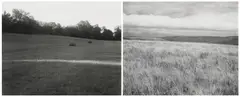 Two Photographs - Meadow, Last Sun and Prairie, Lincoln County, Minnesota by John Szarkowski, silver gelatin print, sold Apr 2023