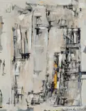 Rue en hiver by Maria Helena Vieira da Silva, 1956, oil on canvas, sold Apr 2023