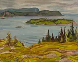 Entrance to Pukaskwa Bay, Algoma by A. Y. Jackson, oil on canvas, sold Apr 2023