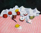 Nature morte à la pipe by Alfred Pellan, oil on canvas, sold Apr 2023