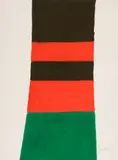 Brown, Red, Green by Jack Bush, 1965, gouache on paper, sold Mar 2023