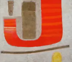 Byéri by Marcelin Cardinal, 1992, mixed media on canvas, sold Mar 2023