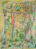 Untitled by Paul Fournier, acrylic on canvas, sold Mar 2023
