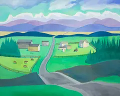 The Road by Doris Jean McCarthy, 2005, oil on canvas, sold Mar 2023