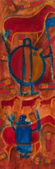 Shield Horses by Joane Cardinal-Schubert, mixed media on paper, sold Mar 2023