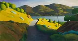 Naramata Evening by Ross Penhall, 1996, oil on canvas, sold Mar 2023