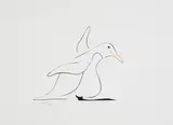 Dancing Penguin by Benjamin Chee Chee, 1976, acrylic on Arches paper, sold Mar 2023