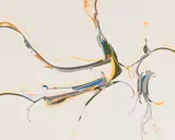 Prairie Setting by Alex Janvier, gouache on paperboard, sold Feb 2023