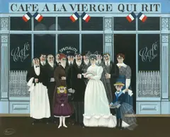 Jour de fête by Jan Balet, 1973, Acryl auf Leinen-Malpappe, sold Nov 2010
