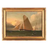 Sailboat at Sea by John Lynn, Oil on canvas, sold Jun 2025