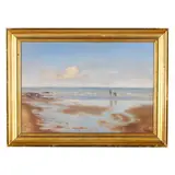 Low Tide, Hastings by Louis Rémy Mignot, Oil on canvas (lined), sold Jun 2025