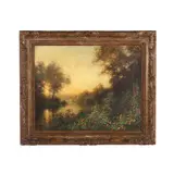 Sunset in the Risle Valley by Louis Aston Knight, Oil on canvas, sold Jun 2025