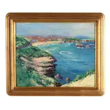 View of a Cove by Caleb Arnold Slade, Oil on artist board, sold Jun 2025