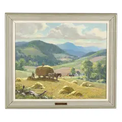 Haying Season by Leo B. Blake, Oil on canvas, sold Jun 2025