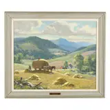 Haying Season by Leo B. Blake, Oil on canvas, sold Jun 2025