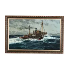 Fangst Bat (Catcher Boat) by Jack L. Gray, Oil on canvas, sold Jun 2025