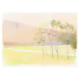 Landscape in Evening Light by Wolf Kahn, Pastel on paper, sold Jun 2025
