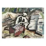 The Hedge by Claude Howell, Watercolor and gouache on paper, sold Jun 2025