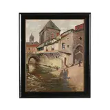 Moret by Caleb Arnold Slade, Oil on canvasboard, sold Jun 2025