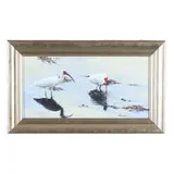 Teamwork (American White Ibises) by Morten Solberg, Acrylic on canvas, sold May 2025