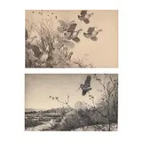 Covey of Quail / Lone Woodcock (Two Works) by Aiden Lassell Ripley, Etchings, sold May 2025