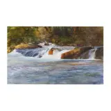 Fishing the Upper Pool by Morten Solberg, Watercolor and gouache on paper, sold May 2025