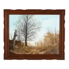 A Path to the Past (Eastern N.C. Tobacco Farm) by Horace Raper, Acrylic on canvas, sold May 2025