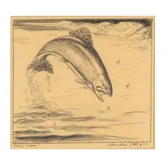 Hatch Happy by Churchill Ettinger, Charcoal on paper, sold May 2025