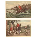 Gone Away / A Hunting Morning (Two Works) by Edward Gilbert Hester, Each a hand-colored lithograph, sold May 2025