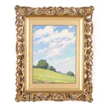 Landscape Under a Cloudy Blue Sky by Florence Parsell, Oil on panel, sold May 2025