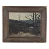 Thanksgiving by Edward Mack Curtis Hawkins, Oil on panel, sold May 2025