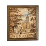 Little Church the Family Attended in England by Raphael Hoyle, Watercolor on paper, sold May 2025