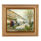 Parisian Flower Market by John William Morgan, Oil on canvas, sold May 2025