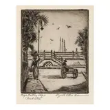 High Battery Steps, Charleston by Elizabeth O'Neill Verner, Etching on paper, sold May 2025