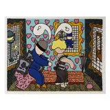 Man and Woman by William Copley, Screenprint in colors, sold May 2025