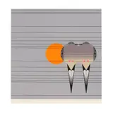 Lovey Dovey by Charley Harper, Serigraph in colors on paper, sold May 2025