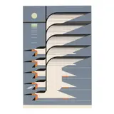 Skimmerscape by Charley Harper, Serigraph on colors on paper, sold May 2025
